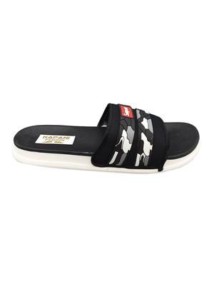 black rubber slip on flip flops - 17126202 - Standard Image - 3