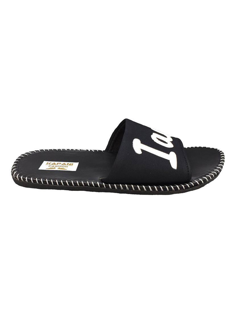 black rubber slip on flip flops - 17126216 - Zoom Image - 3