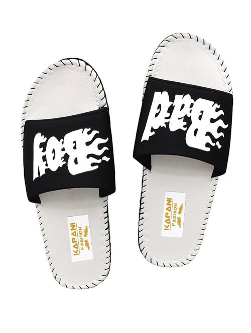 white rubber slip on flip flops - 17126219 - Standard Image - 1