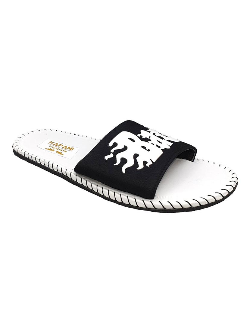 white rubber slip on flip flops - 17126219 - Zoom Image - 2