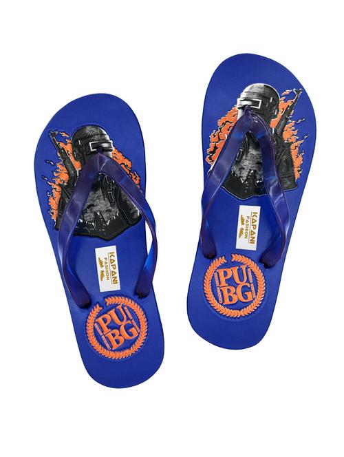 blue rubber slip on slippers - 17126224 - Standard Image - 1