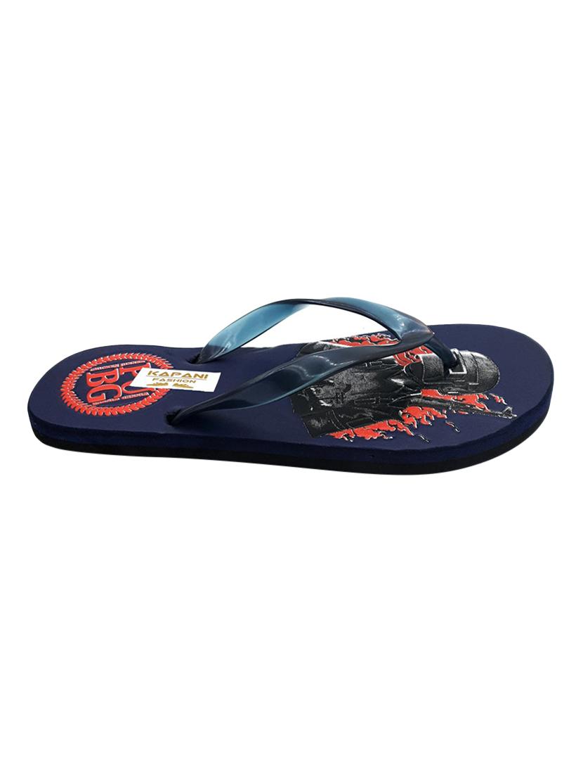 navy rubber slip on slippers - 17126225 - Zoom Image - 3
