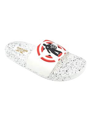 white rubber slip on flip flops - 17126231 - Standard Image - 2