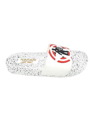white rubber slip on flip flops - 17126231 - Standard Image - 3