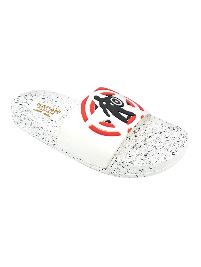 white rubber slip on flip flops - 17126231 - Zoom Image - 2