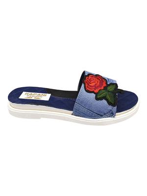 blue rubber flip flops - 17126236 - Standard Image - 2