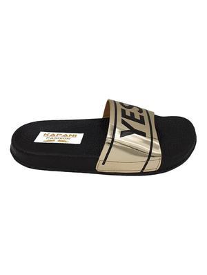gold rubber flip flops - 17126241 - Standard Image - 3