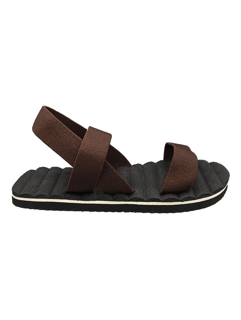 brown rubber slip on sandals - 17126271 - Zoom Image - 2