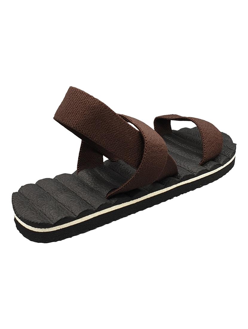 brown rubber slip on sandals - 17126271 - Zoom Image - 3