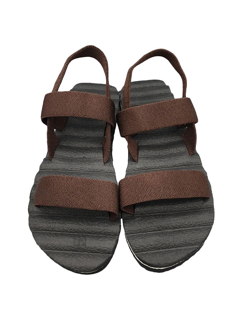 brown rubber slip on sandals - 17126271 - Zoom Image - 4