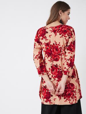digital floral straight kurti - 17127060 - Standard Image - 4