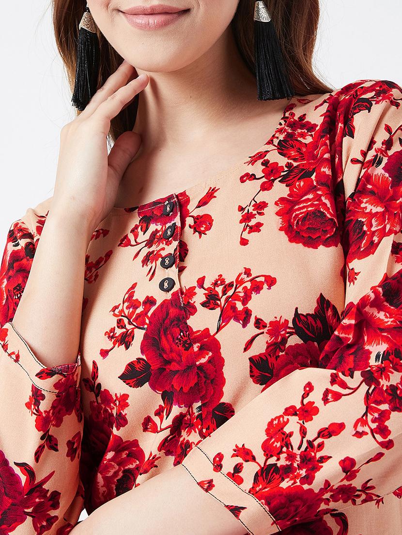 digital floral straight kurti - 17127060 - Zoom Image - 5