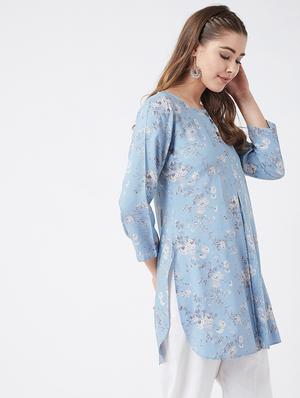floral straight kurti - 17127061 - Standard Image - 2