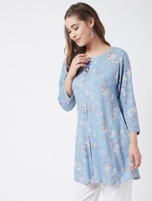 floral straight kurti - 17127061 - Standard Image - 3
