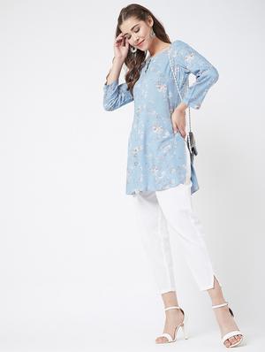 floral straight kurti - 17127061 - Standard Image - 5