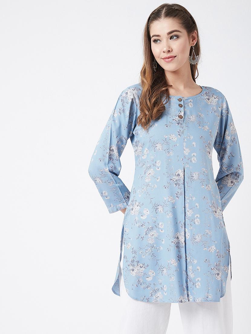 floral straight kurti - 17127061 - Zoom Image - 1