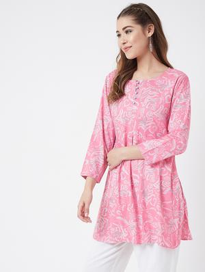 floral straight kurti - 17127062 - Standard Image - 3