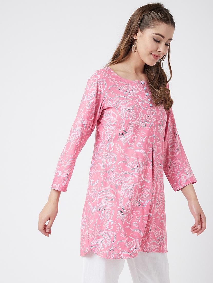 floral straight kurti - 17127062 - Zoom Image - 2