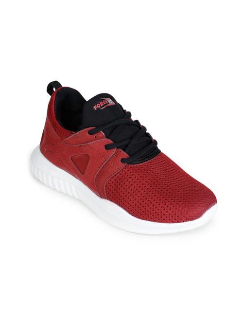 maroon suede sport shoes - 17127153 - Standard Image - 1