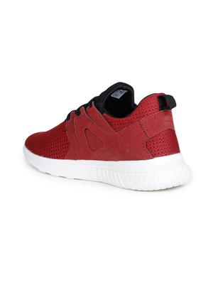 maroon suede sport shoes - 17127153 - Standard Image - 3