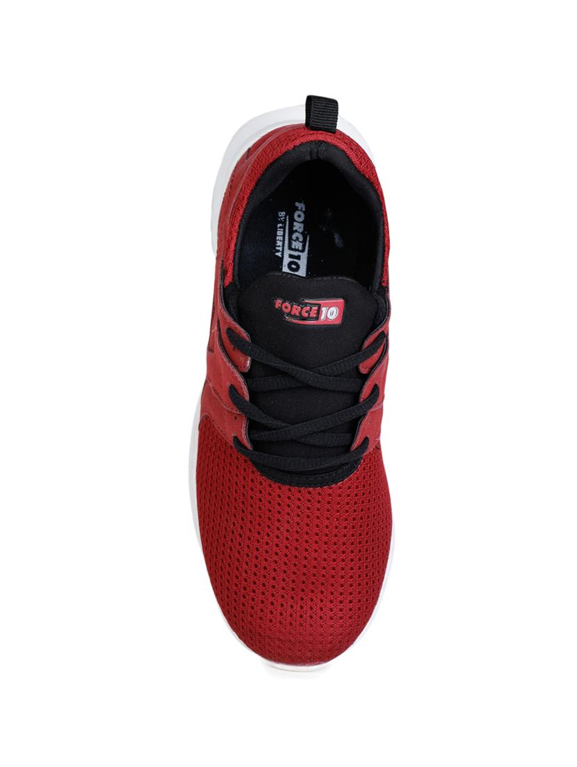 maroon suede sport shoes - 17127153 - Zoom Image - 4