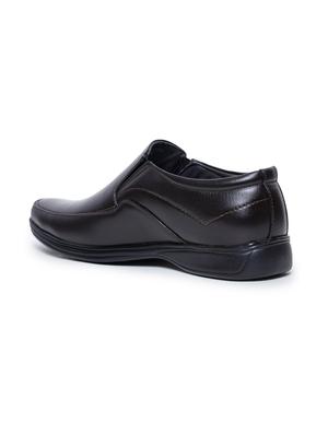 brown pu slip on derbies - 17127168 - Standard Image - 3