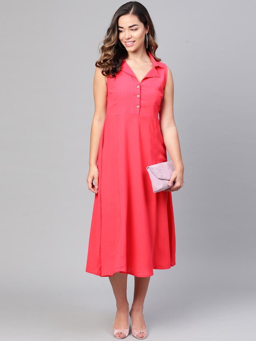 shirt collar a-line dress - 17127252 - Zoom Image - 1
