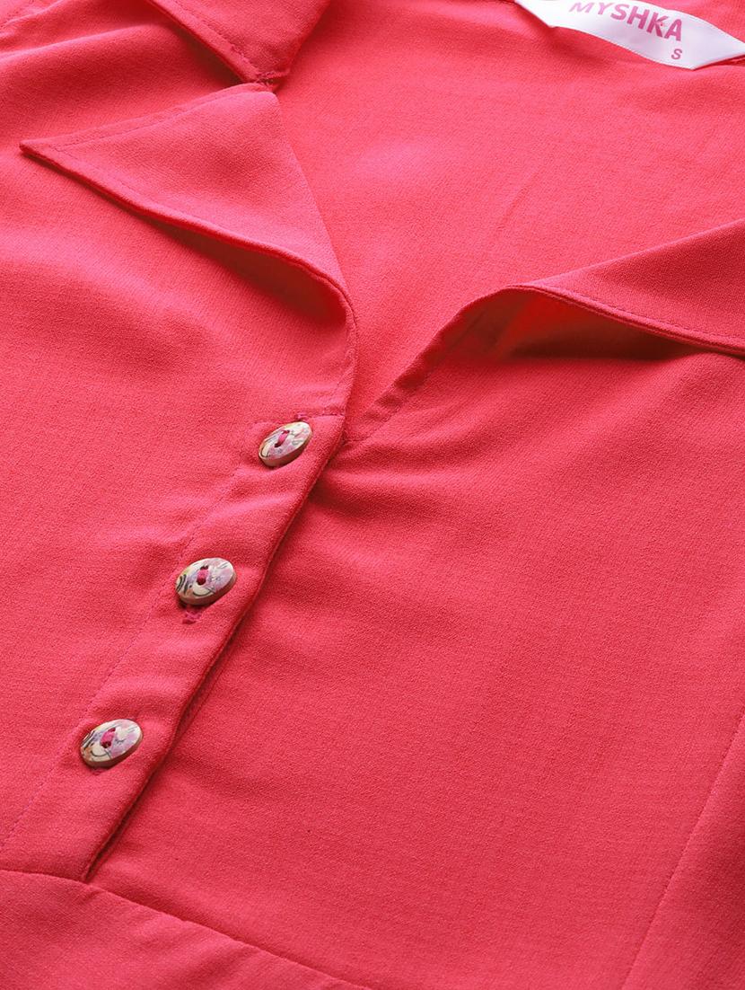 shirt collar a-line dress - 17127252 - Zoom Image - 4