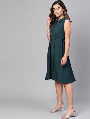 tie front flared dress - 17127253 - Standard Image - 2