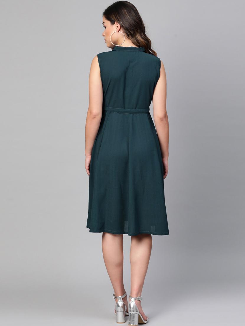 tie front flared dress - 17127253 - Zoom Image - 3