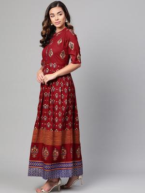 printed flared dress - 17127254 - Standard Image - 2