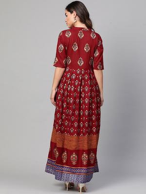 printed flared dress - 17127254 - Standard Image - 3