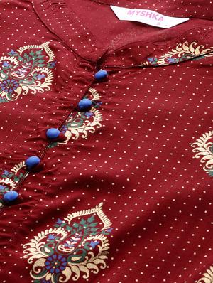 printed flared dress - 17127254 - Standard Image - 4