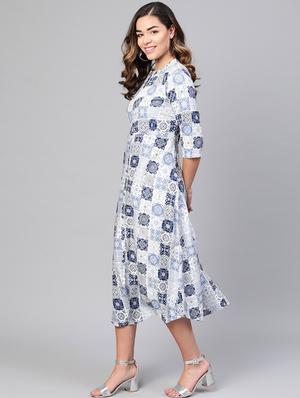 button down printed dress - 17127257 - Standard Image - 2