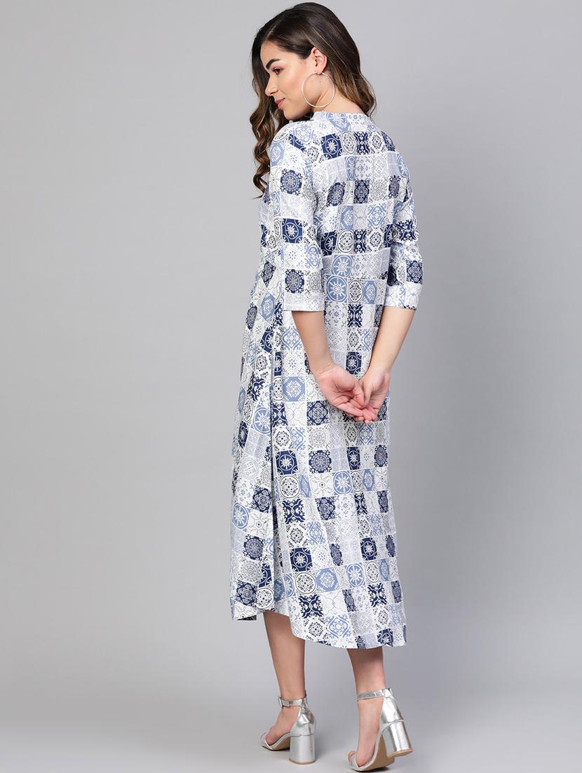 button down printed dress - 17127257 - Zoom Image - 3