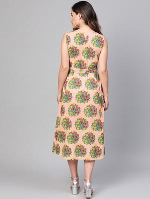 floral a-line dress - 17127260 - Standard Image - 3