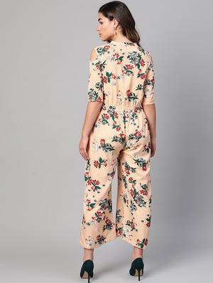 floral full leg jumpsuit - 17127262 - Standard Image - 3