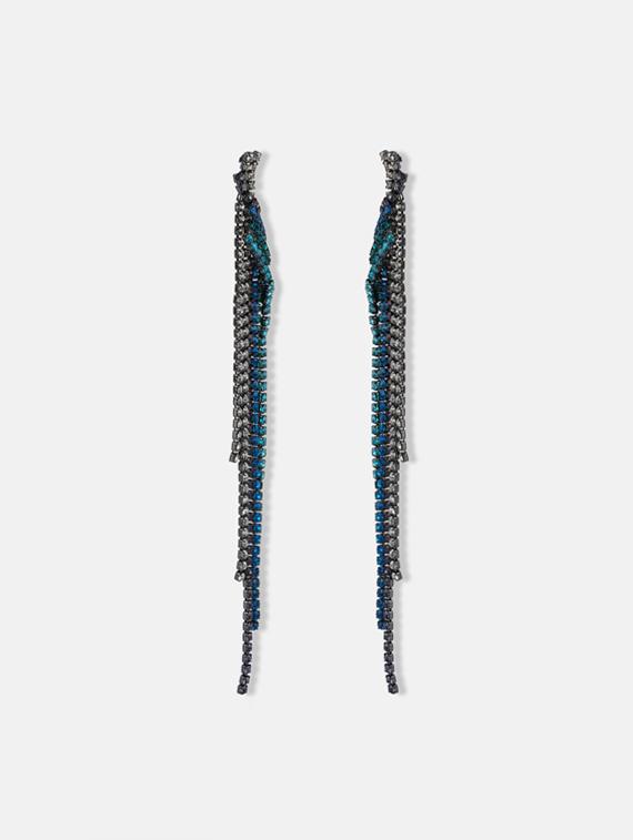 blue crystal drop earring - 17127953 - Zoom Image - 3