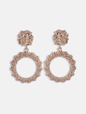 gold metal drop earring - 17127965 - Standard Image - 2