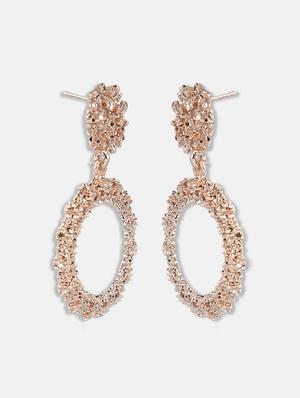 gold metal drop earring - 17127965 - Standard Image - 3