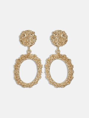 gold metal drop earring - 17127966 - Standard Image - 2