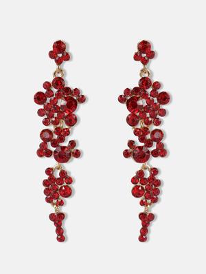 red crystal drop earring - 17127967 - Standard Image - 2
