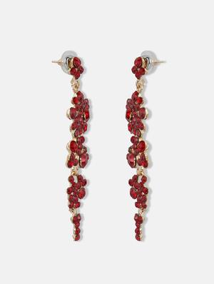 red crystal drop earring - 17127967 - Standard Image - 3