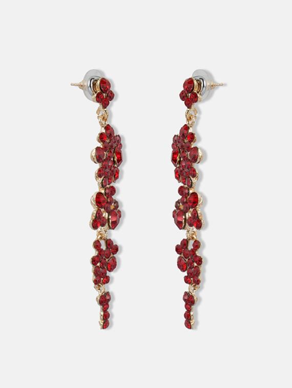 red crystal drop earring - 17127967 - Zoom Image - 3