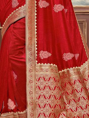 bordered embroidered saree with blouse - 17128187 - Standard Image - 2