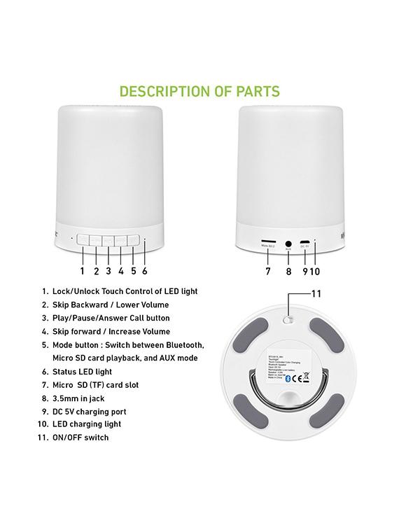 led touch lamp bluetooth speaker, wireless hifi speaker - 17128288 - Zoom Image - 2