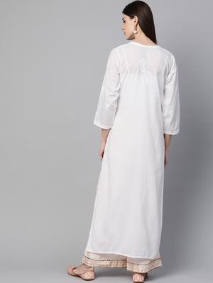 chikankari straight kurta - 17129051 - Standard Image - 3