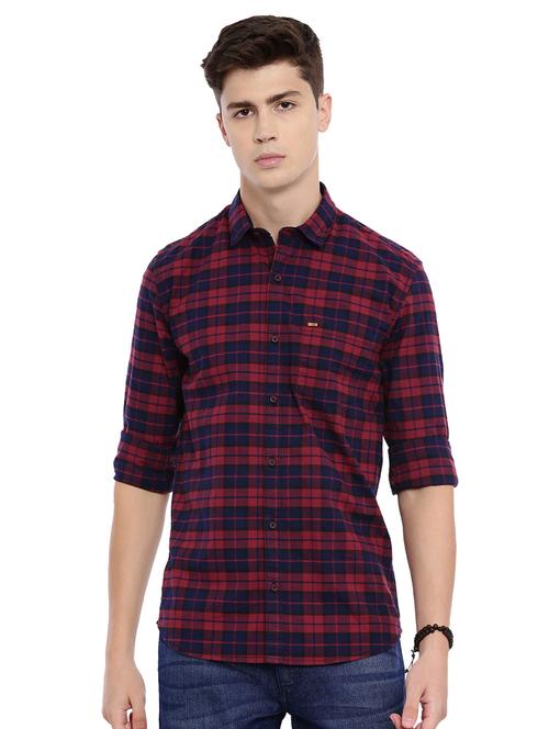 red checkered casual shirt - 17129074 - Standard Image - 1