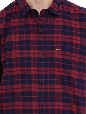 red checkered casual shirt - 17129074 - Standard Image - 6