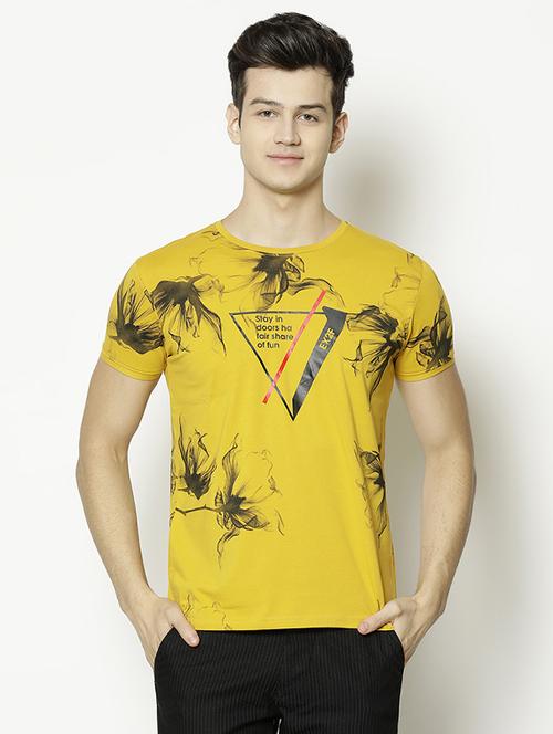 yellow printed t-shirt - 17129157 - Very Small Image - 1